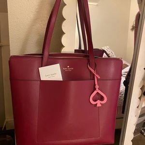 KATE SPADE PATRICE LARGE TOTE color~ CRANBERRY COCKTAIL